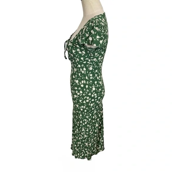 Rouje Ines Midi Dress in Green Floral size 36/US4